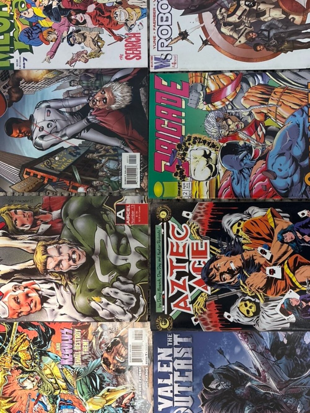 8 Comic Book Lot Suicide Squad Brigade Aztec Ace Megaton Robotech Valiant